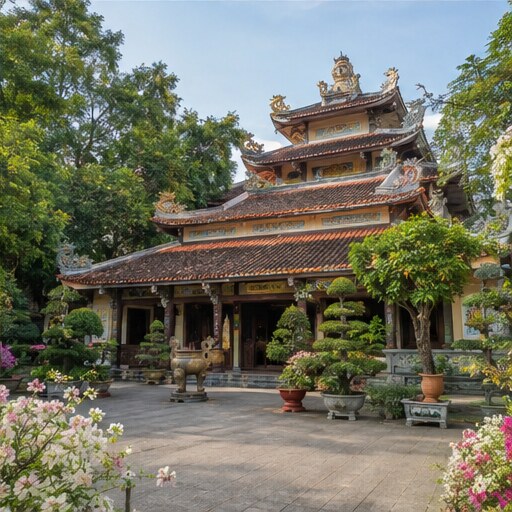 Long Son Pagoda — характерная деталь